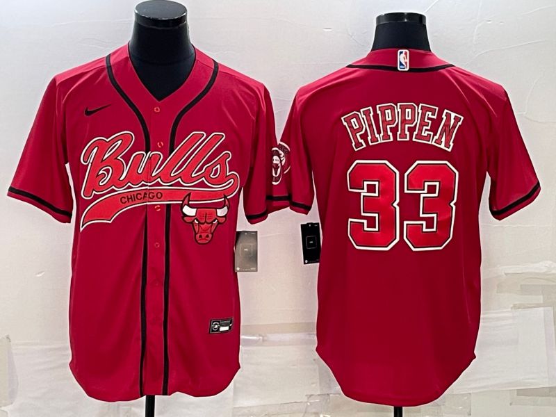 Men Chicago Bulls #33 Pippen Red 2022 Nike Co branded NBA Jerseys->chicago bulls->NBA Jersey